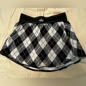 ALO Yoga Argyle Tennis Skort, Size S